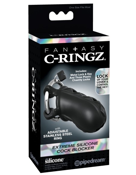 Cage de chasteté en silicone Cock Blocker 9 x 4cm