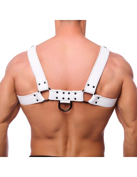 Harnais en cuir Snap Blanc