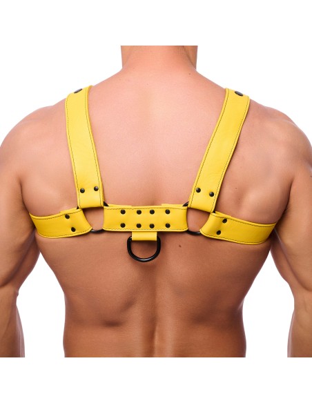 Harnais en cuir Snap Jaune