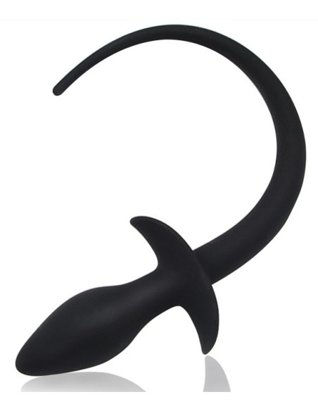 Plug Queue de chien silicone 7.5 x 3.1cm Noir