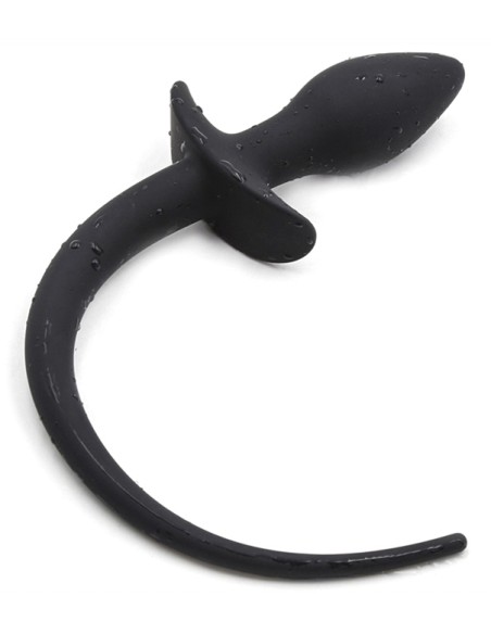 Plug Queue de chien silicone 7.5 x 3.1cm Noir