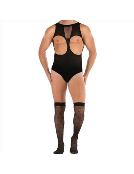 Combinaison + bas TEDDY Tenue Sexy Noire