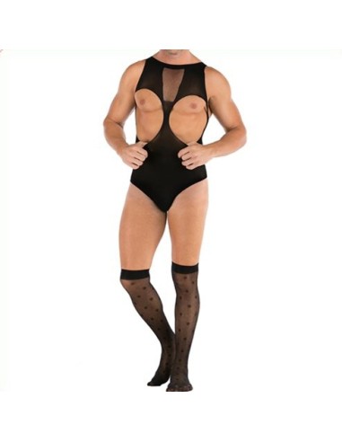 Combinaison + bas TEDDY Tenue Sexy Noire