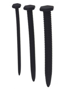 Lot de 3 tiges à urètre silicone 14.5cm - Diamètres 6 à 13mm