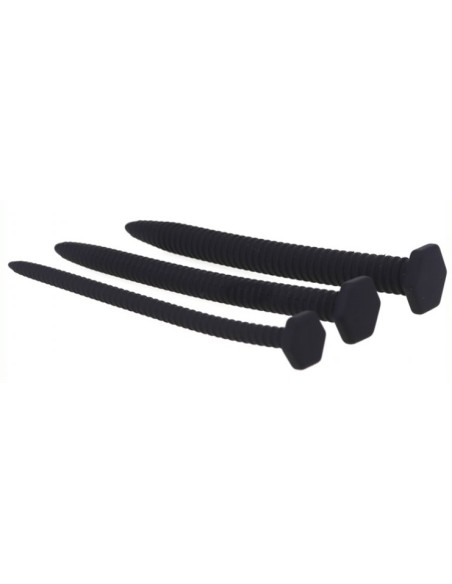 Lot de 3 tiges à urètre silicone 14.5cm - Diamètres 6 à 13mm Lot de 3 tiges à urètre silicone 14.5cm - Diamètres 6 à 13mm