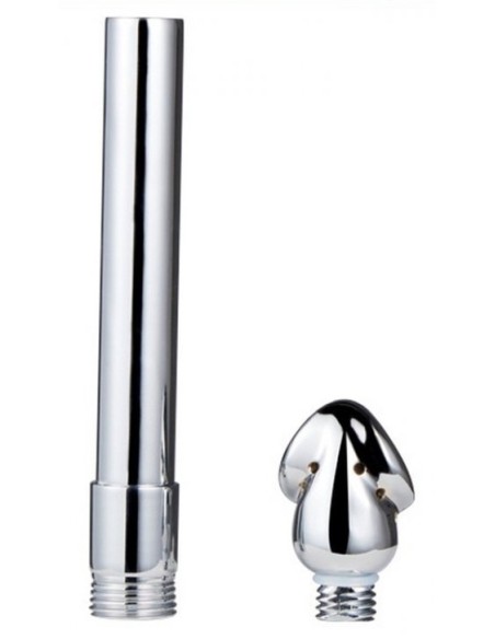 Embout de lavement anal Chromium 14 x 3cm Embout de lavement anal Chromium 14 x 3cm