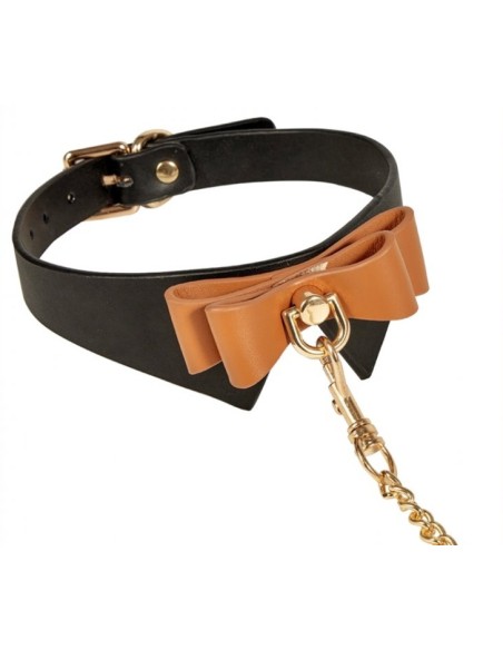 Collier et Laisse Butler Noir et Marron