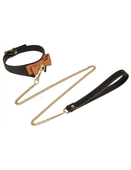 Collier et Laisse Butler Noir et Marron