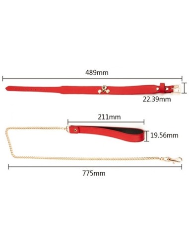 Collier-Laisse Master Me Rouge