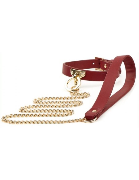 Collier et Laisse Sclave Rouge
