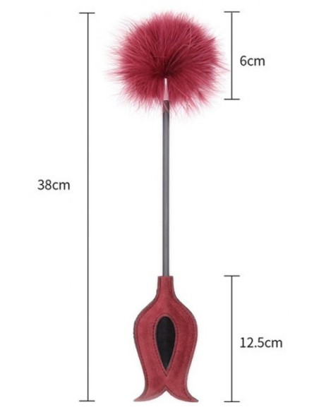 Cravache-Plumeau Victoria Pourpre 43cm