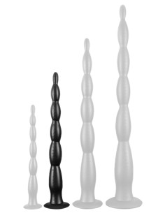 Gode long Scale Beads M 40 x 4cm Noir