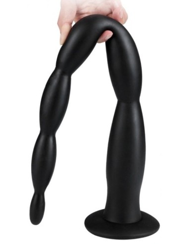 Gode long Scale Beads M 40 x 4cm Noir