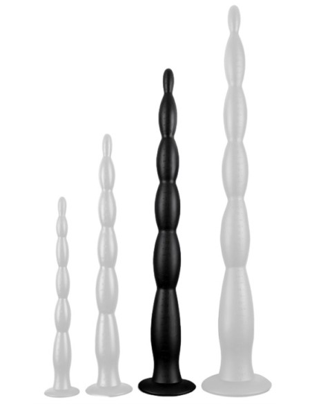 Gode long Scale Beads L 50 x 5cm Noir