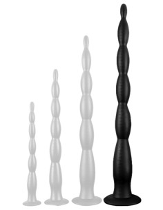 Gode long Scale Beads XL 60 x 6cm Noir