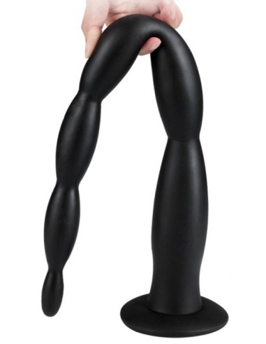 Gode long Scale Beads XL 60 x 6cm Noir