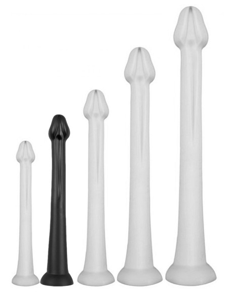 Gode long Whale Dildo M 40 x 5.5cm - Pointe 4.6cm Noir