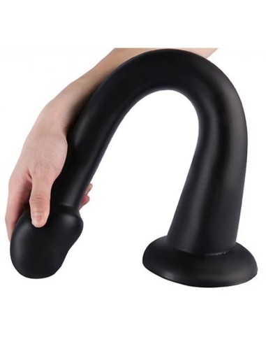 Gode long Whale Dildo L 42 x 6cm - Pointe 5cm Noir