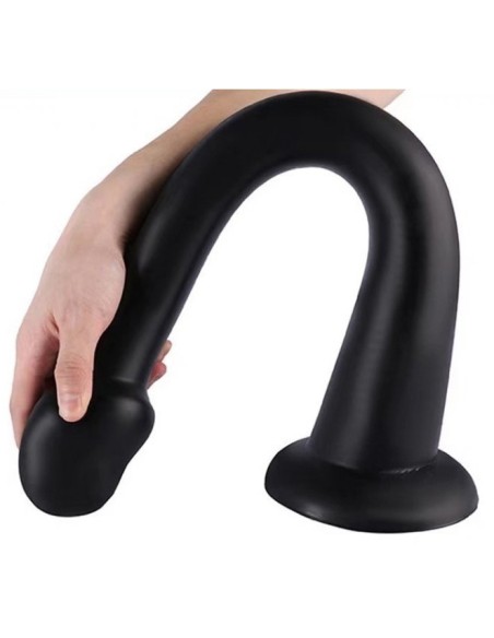 Gode long Whale Dildo L 42 x 6cm - Pointe 5cm Noir