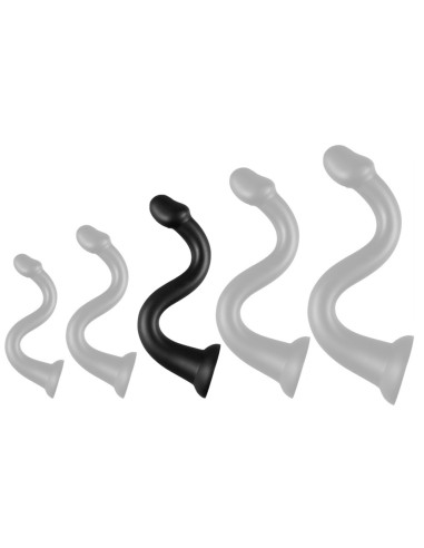 Gode long Whale Dildo L 42 x 6cm - Pointe 5cm Noir