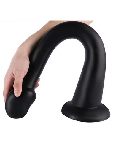 Gode long Whale Dildo XXL 55 x 7.5cm - Pointe 6.3cm Noir