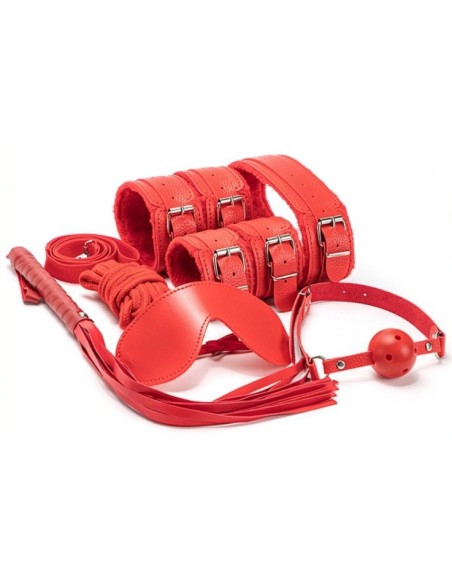 Coffret BDSM 7 Pièces Wicked Rouge Coffret BDSM 7 Pièces Wicked Rouge