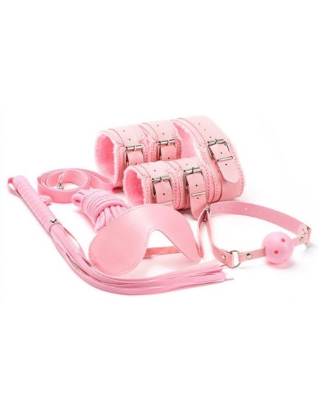 Coffret BDSM 7 Pièces WICKED Rose Coffret BDSM 7 Pièces WICKED Rose
