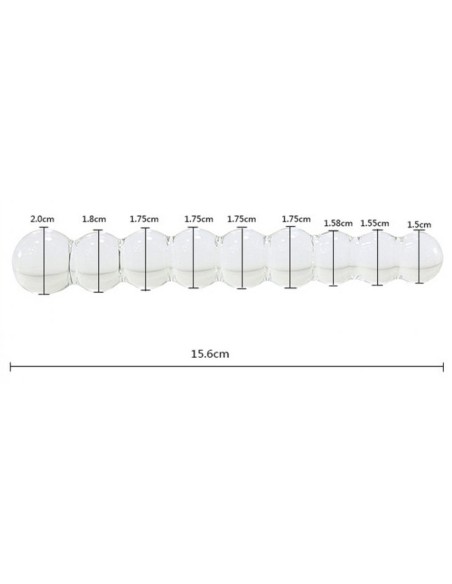 Gode en verre Snowball 12.6 x 2cm