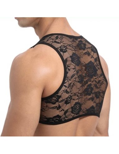 Crop court Dentelle Noir