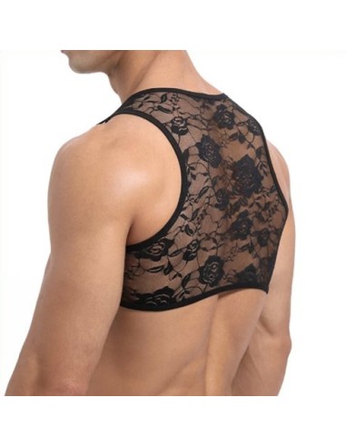 Crop court Dentelle Noir