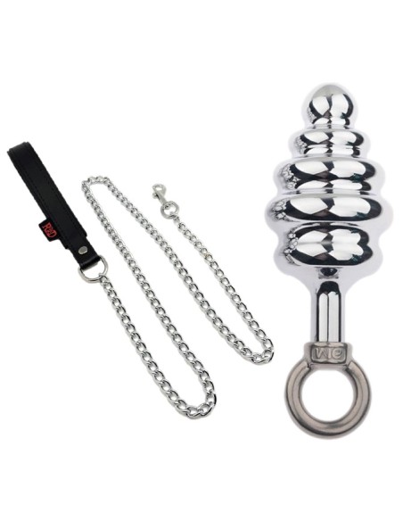 Plug en métal Butt Pal avec laisse 8 x 4cm Plug en métal Butt Pal avec laisse 8 x 4cm