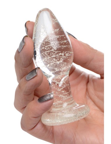 Plug phosphorescent en verre Glow M 8 x 3.4cm