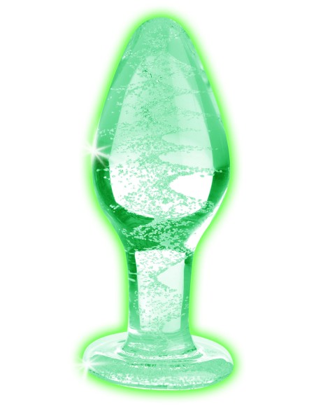 Plug en verre phosphorescent GLOW L 9.5 x 4cm
