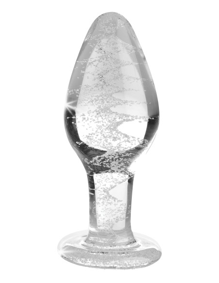 Plug en verre phosphorescent GLOW L 9.5 x 4cm