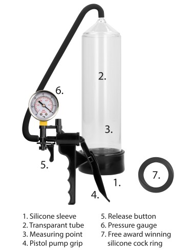 pompe à pénis Beginner avec Contrôleur 21 x 5.5cm