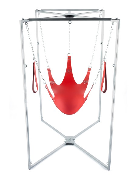 Kit Sling Cuir 5 Points Rouge Armature Grise Kit Sling Cuir 5 Points Rouge Armature Grise