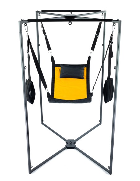 Kit Sling Tissu Carré Jaune-Noir Armature Noire Kit Sling Tissu Carré Jaune-Noir Armature Noire