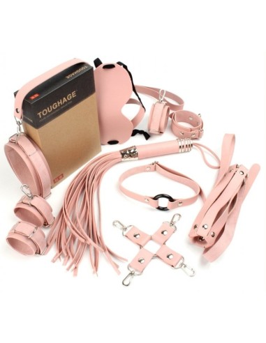 Coffret Bondage SM Obedience 10 Pièces Rose