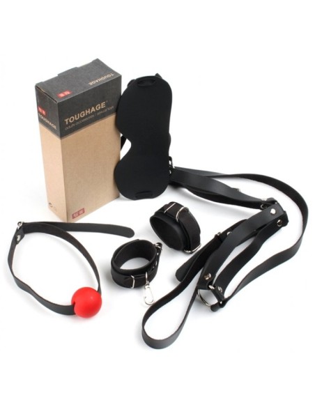 Kit d'Initiation BDSM OBEDIENCE 4 Pièces Noir Kit d'Initiation BDSM OBEDIENCE 4 Pièces Noir