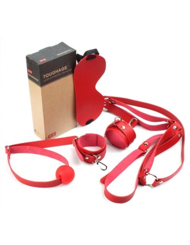 Kit d'Initiation BDSM OBEDIENCE 4 pièces Rouge