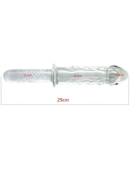 Gode Poignée en verre Ice King 16.5 x 5.2cm