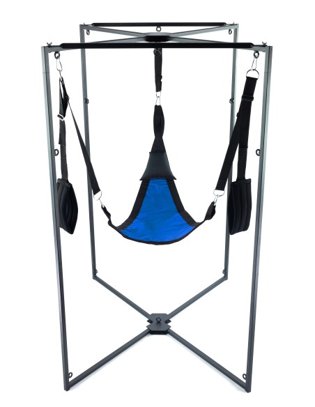 Kit Sling Tissu Triangle Bleu-Noir Armature Noire Kit Sling Tissu Triangle Bleu-Noir Armature Noire