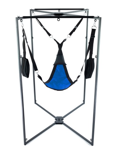 Kit Sling Tissu Triangle Bleu-Noir Armature Noire