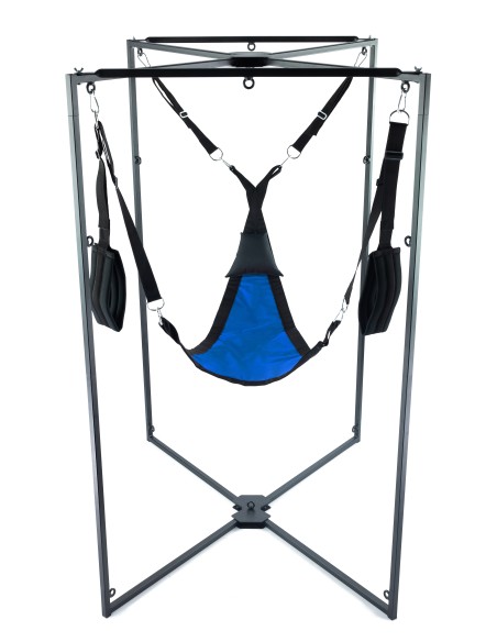 Kit Sling Tissu Triangle Bleu-Noir Armature Noire Kit Sling Tissu Triangle Bleu-Noir Armature Noire