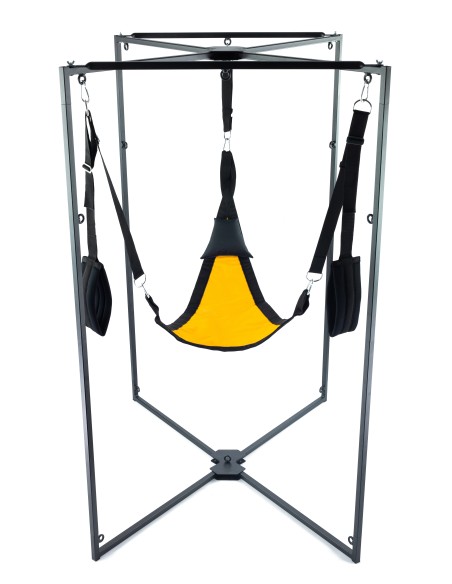 Kit Sling Tissu Triangle Jaune-Noir Armature Noire Kit Sling Tissu Triangle Jaune-Noir Armature Noire