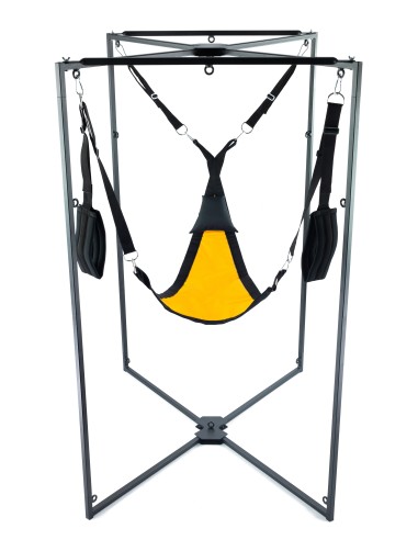 Kit Sling Tissu Triangle Jaune-Noir Armature Noire