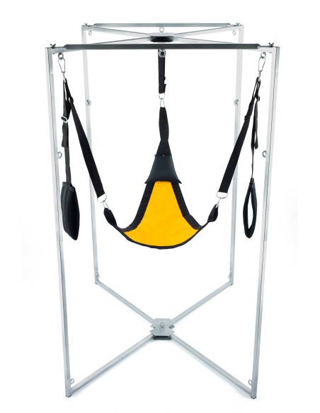 Kit Sling Tissu Triangle Jaune-Noir Armature Grise