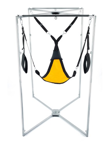 Kit Sling Tissu Triangle Jaune-Noir Armature Grise