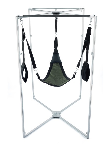 Kit Sling Tissu Triangle Kaki-Noir Armature Grise Kit Sling Tissu Triangle Kaki-Noir Armature Grise