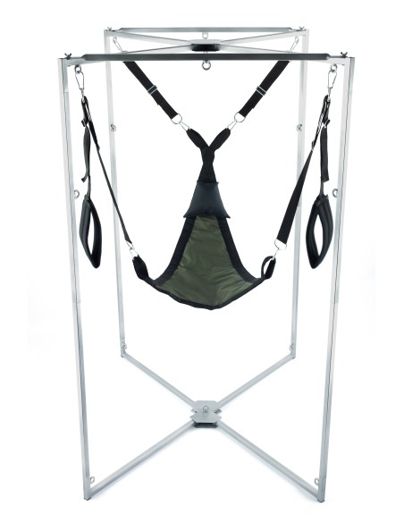 Kit Sling Tissu Triangle Kaki-Noir Armature Grise Kit Sling Tissu Triangle Kaki-Noir Armature Grise